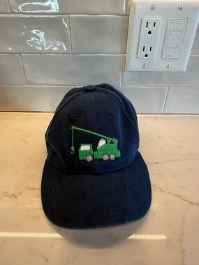 Kids Navy Blue Crane Truck Baseball Cap - Unbranded